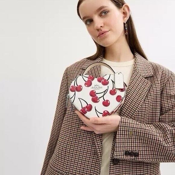 NWT Limited Coach Heart Crossbody Bag With Cherry Print CAB06 - Picture 9 of 10